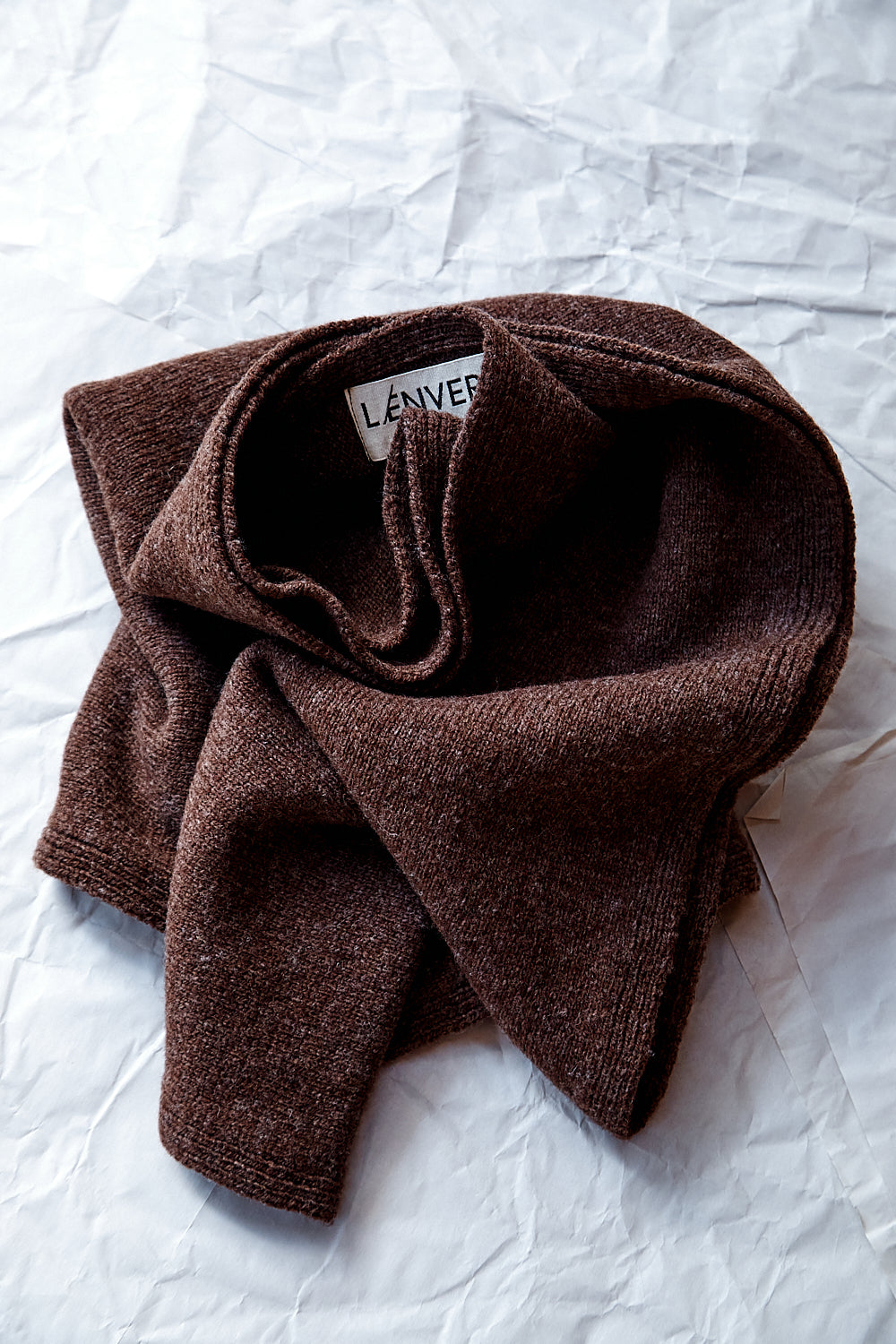 SOLANGE Mega Scarf in Merino Wool - Chocolate