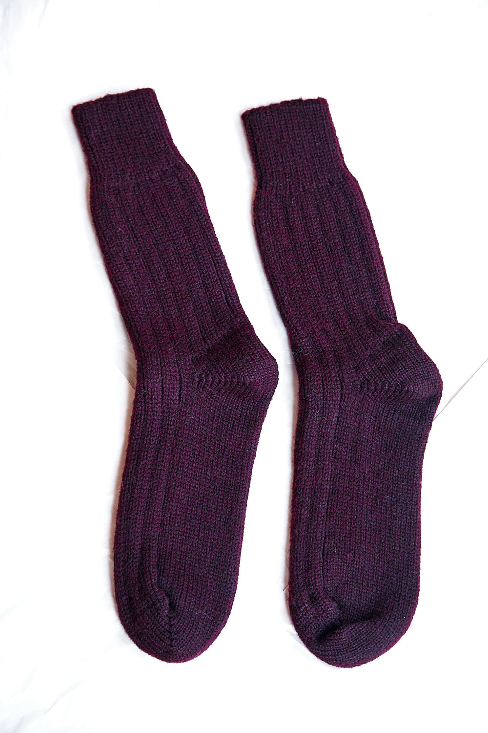 BERTHE Wool Socks - Plum