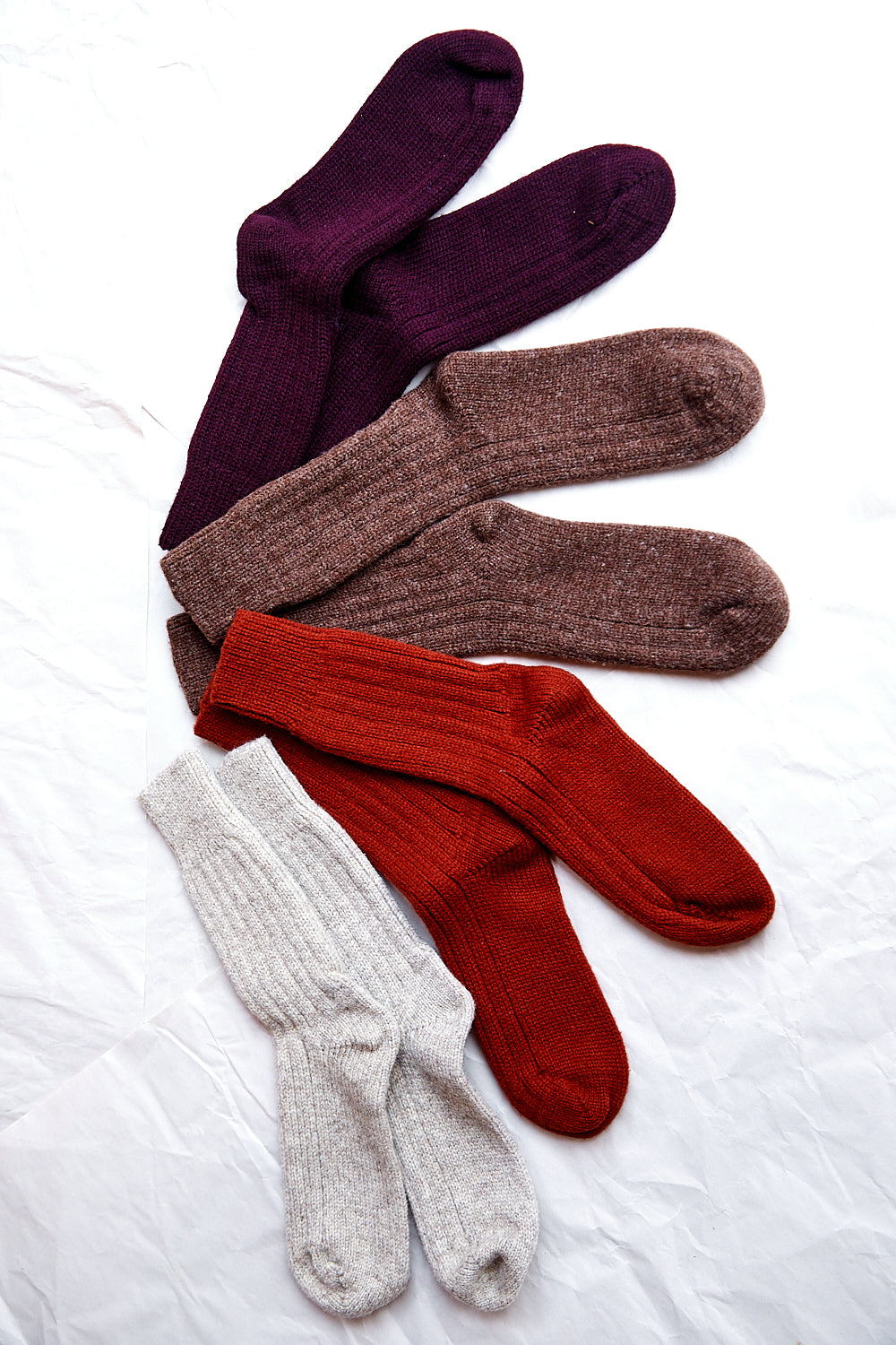 BERTHE Wool Socks - Chocolate