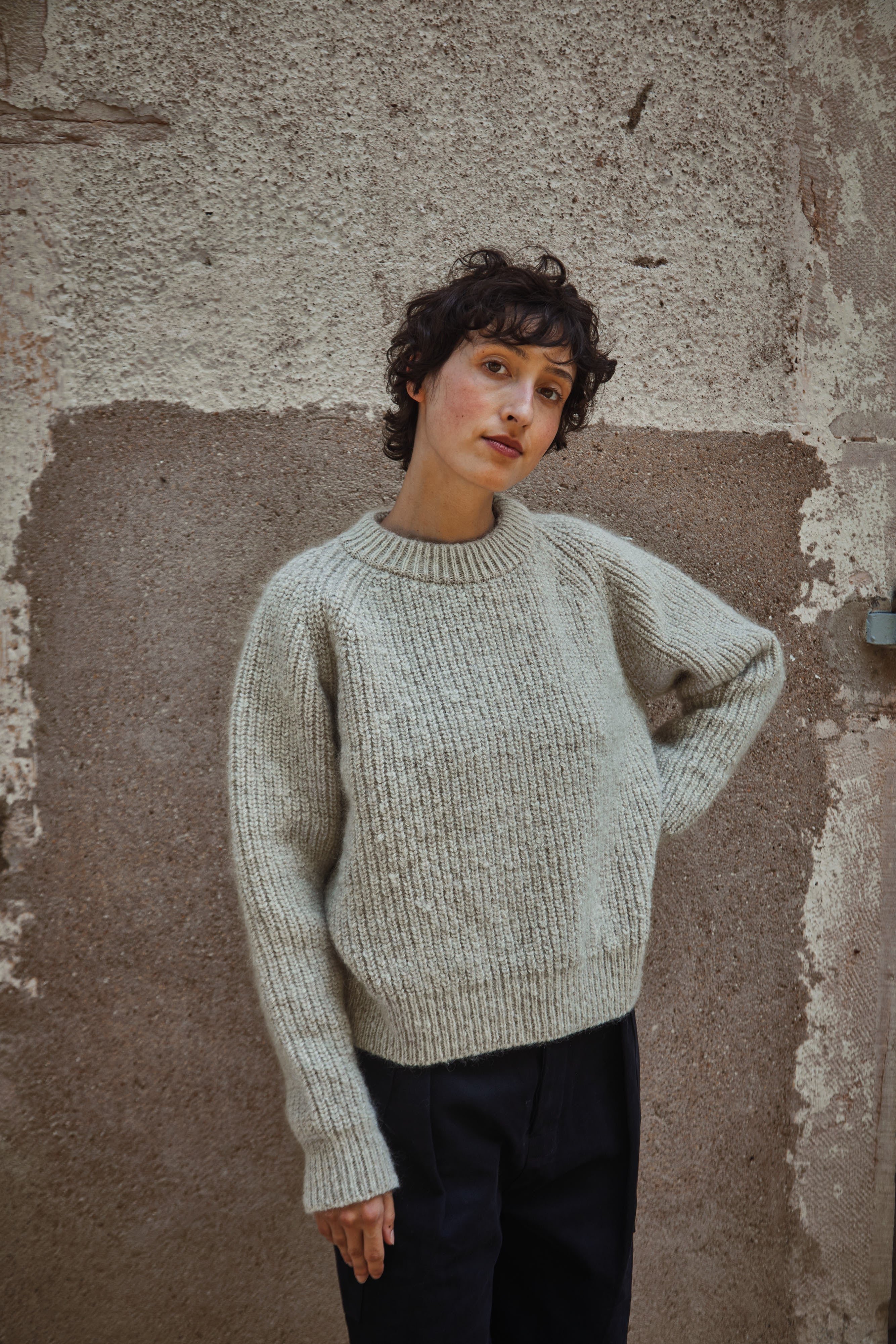 Beige Wool Agnes Sweater L Envers