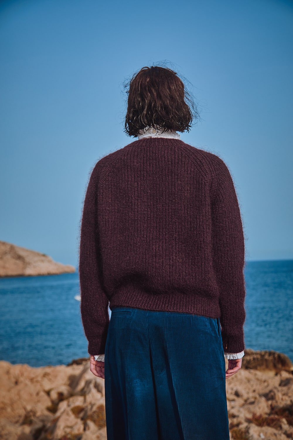 AGNÈS wool sweater in Plum - 100% cruelty free Mohair wool - L'Envers