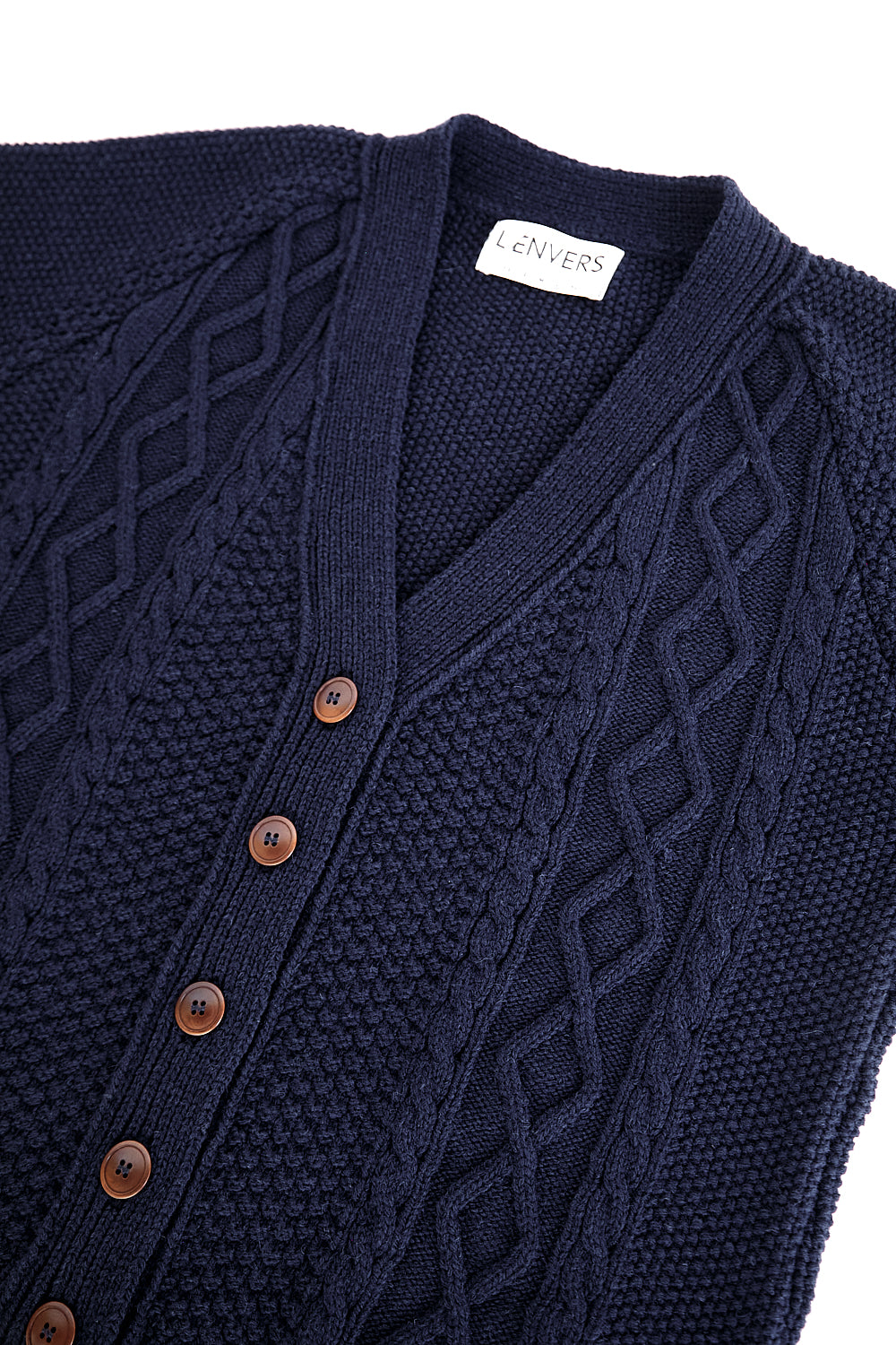 Navy merino cardigan hotsell