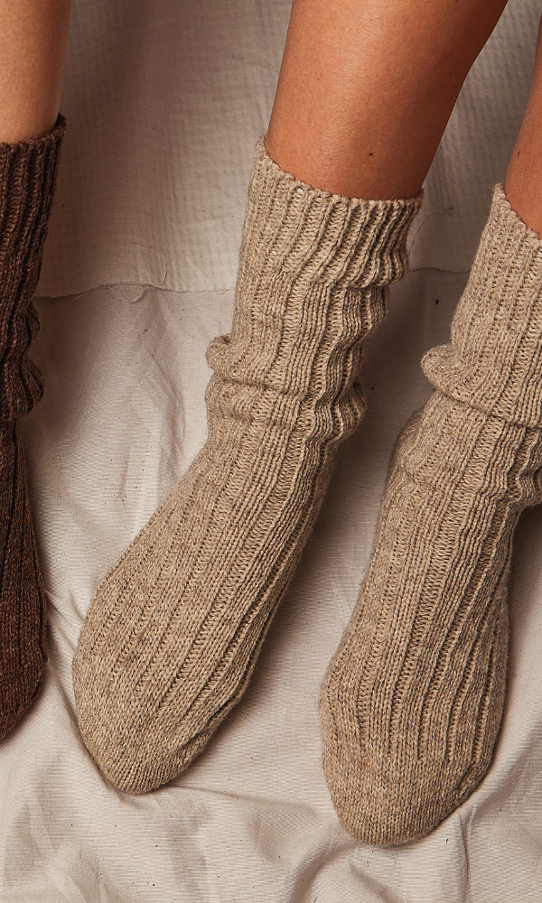 
BERTHE Wool Socks - Beige - sustainable wool socks