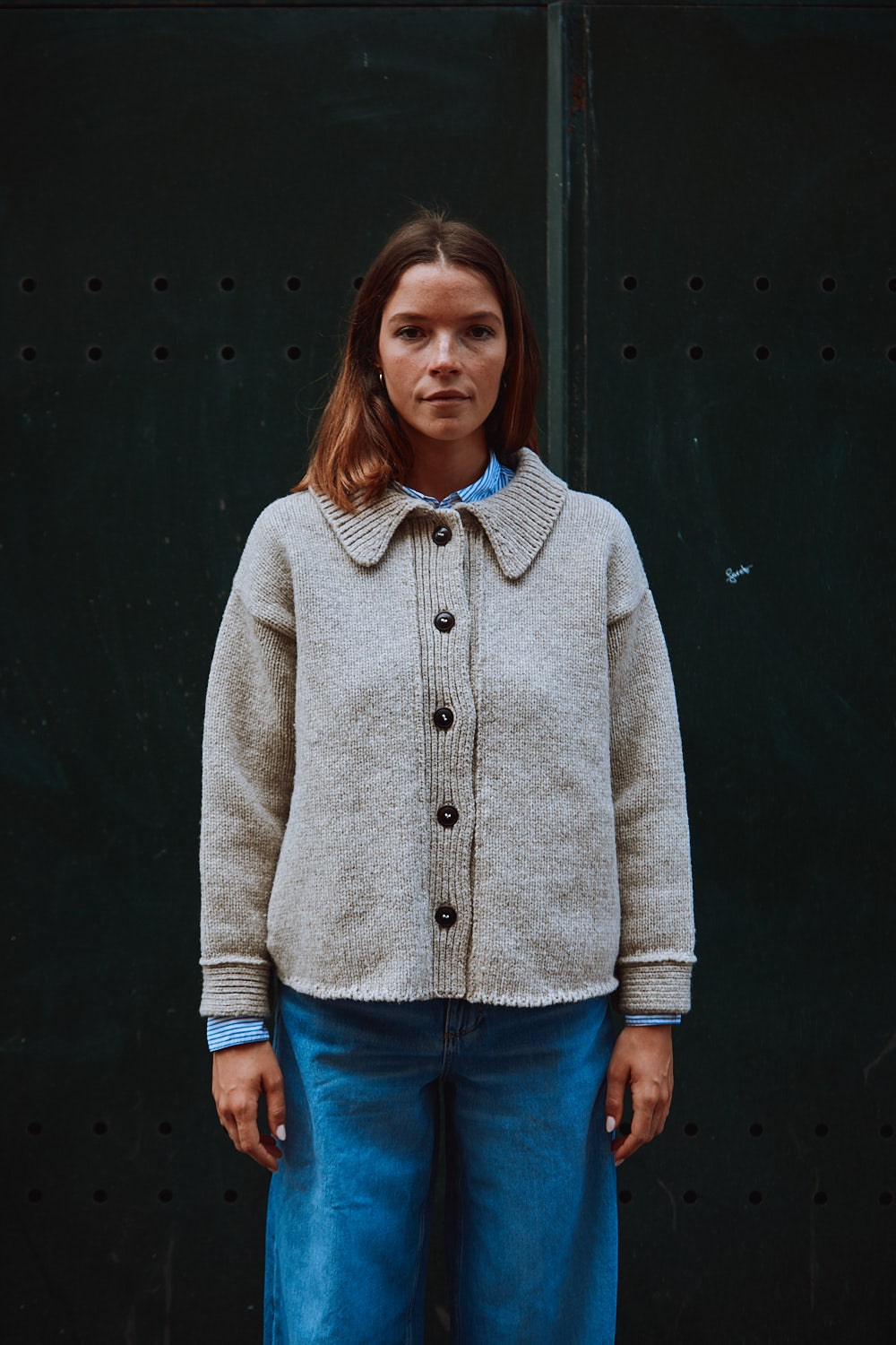 CALAMITY Knit Jacket in Merino Wool - Beige - 100% cruelty-free sustainable  knitwear - L'envers