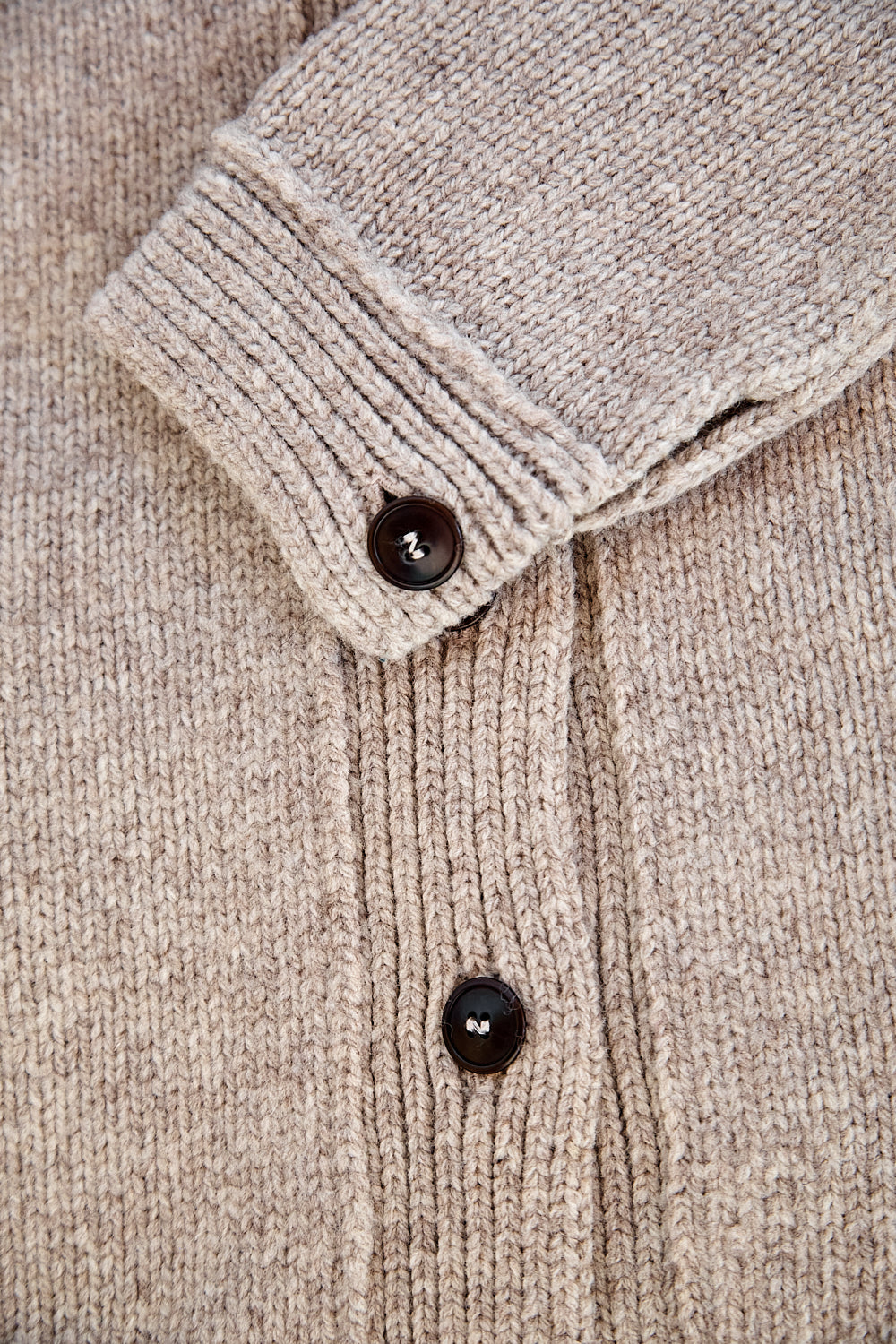 CALAMITY Knit Jacket in Merino Wool - Beige