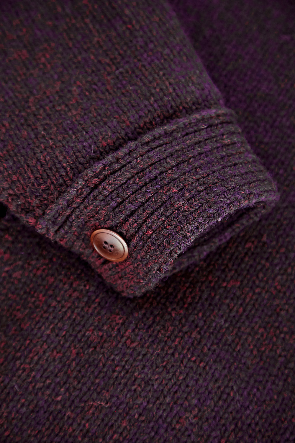 CALAMITY Knit Jacket in Merino Wool - Plum