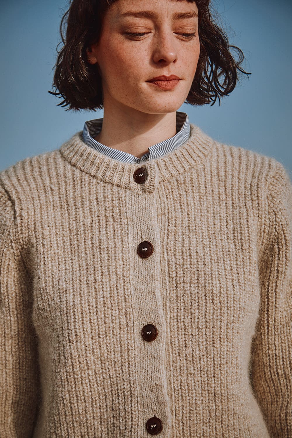 CHARLOTTE Cardigan - Cruelty Free Mohair & Merino Wool - L'Envers - sustainable knitwear