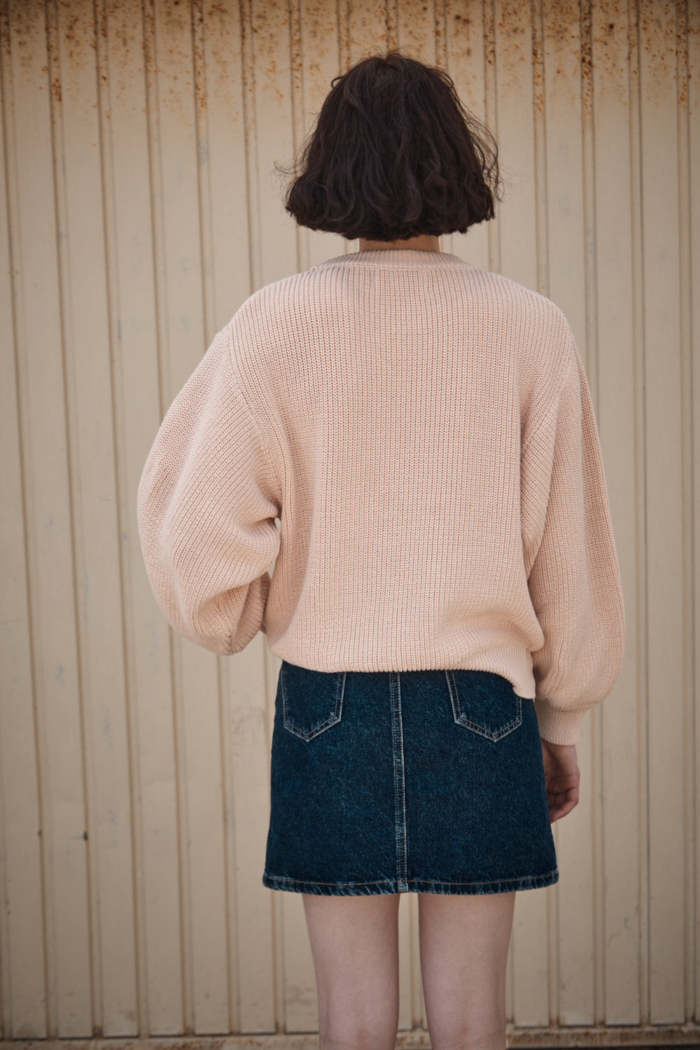 CLEMENTINE Batwing Sweater in Organic Cotton - Powder Pink