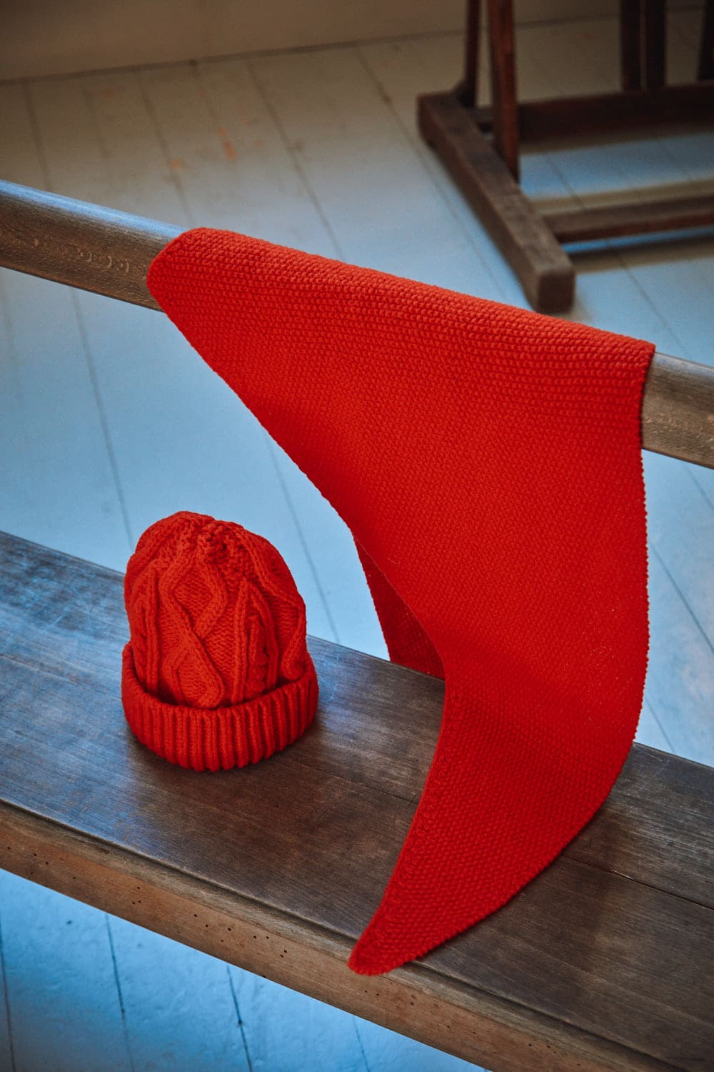 HORTENSE Bandana in Merino Wool - Red (Delivered by Xmas)