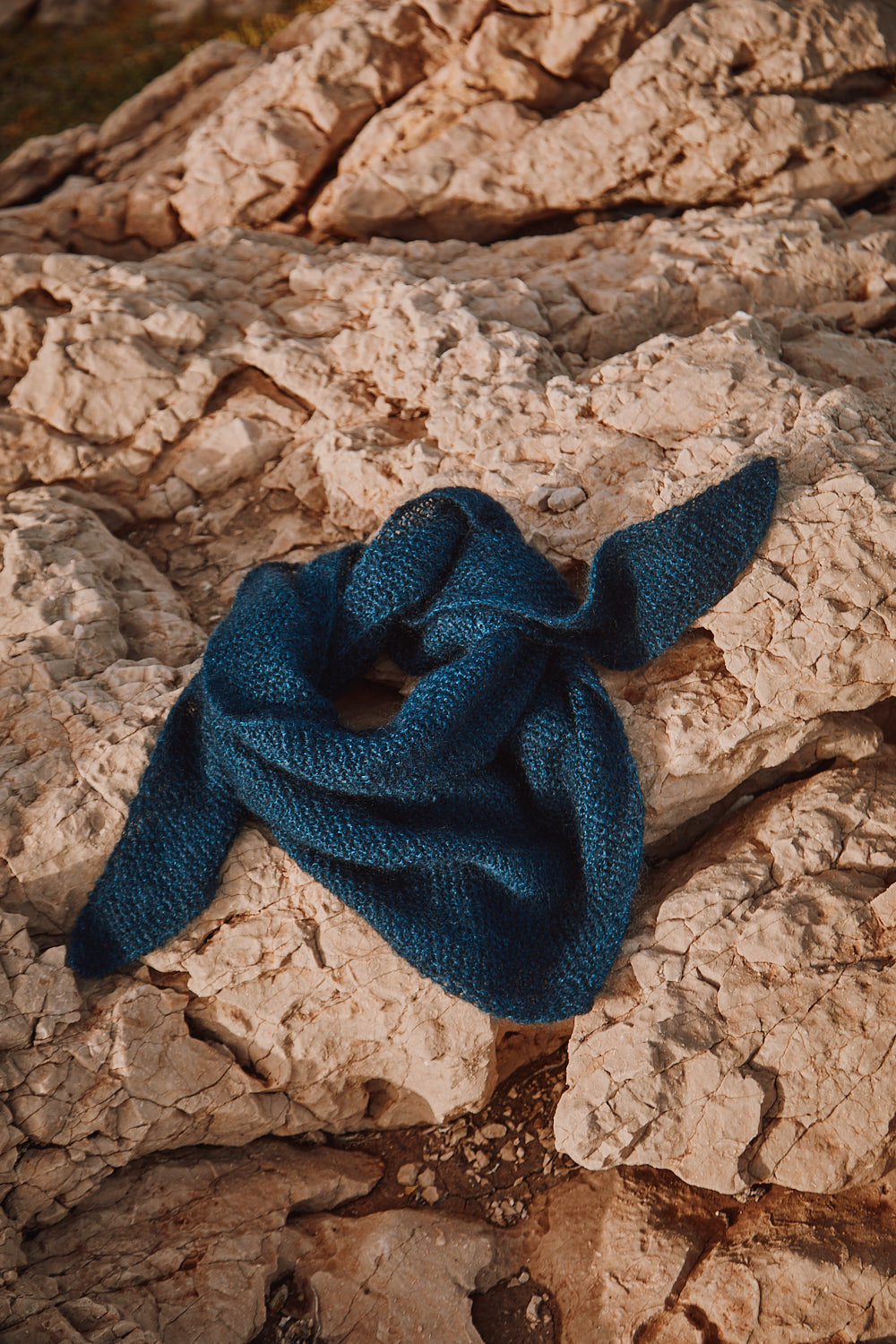 HORTENSE Bandana in Mohair & Silk - Midnight Blue