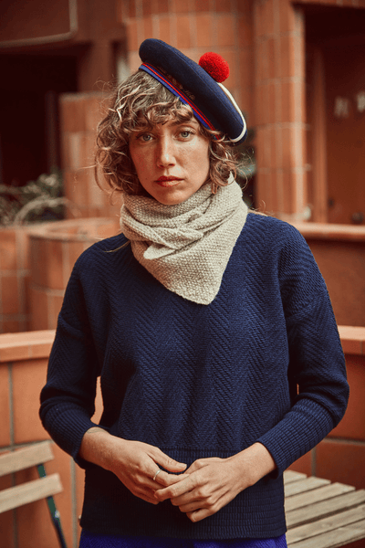 PAOLA Irish Cable Sweater in beige - 100% Cruelty Free Merino Wool - L' Envers – L'ENVERS