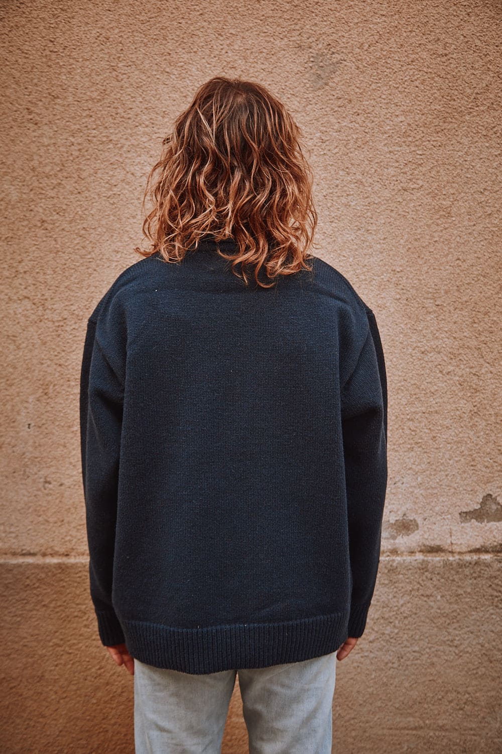 JACQUES Men Turtleneck Sweater in Merino Wool - Navy | L'Envers