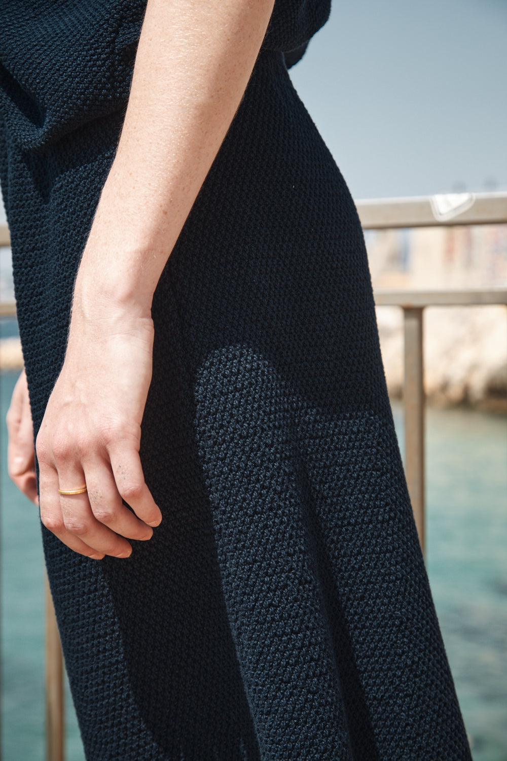 GILDA Flare Skirt in Organic Cotton - Navy