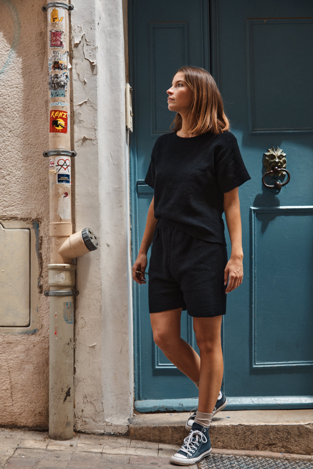 LÉA Short-Sleeve Tee in Organic Cotton - Black