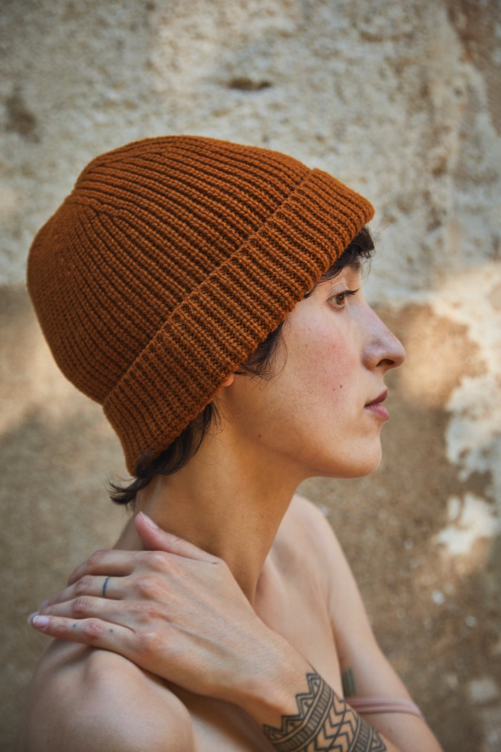 PAUL Beanie in Merino Wool - Amber