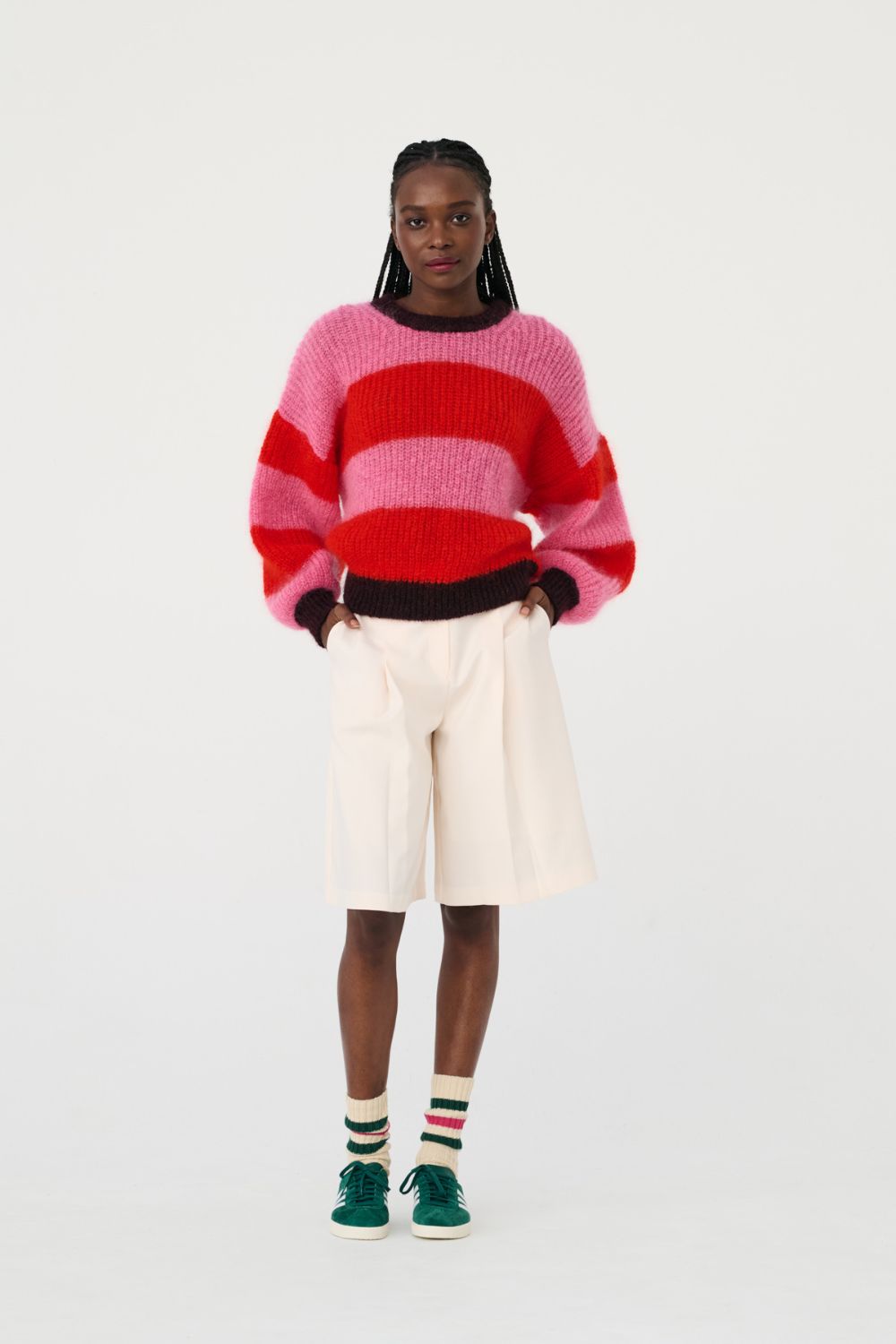 LUCIE Mohair Sweater by Lucas du Tertre x L'Envers - Red-Pink