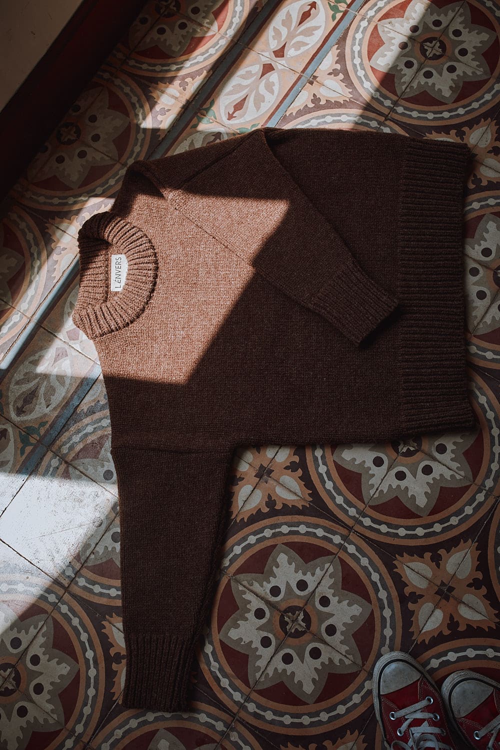 STEPHANIE Oversize Sweater in Merino Wool - Chocolate