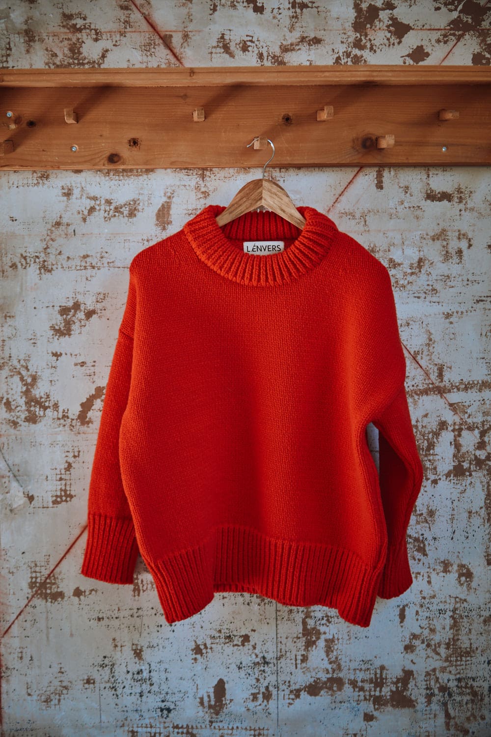 STEPHANIE Oversize Sweater in Merino Wool - Red