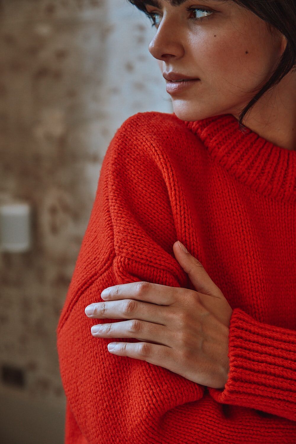 STÉPHANIE Sweater in Red - 100% Cruelty Free Merino Wool | L'Envers