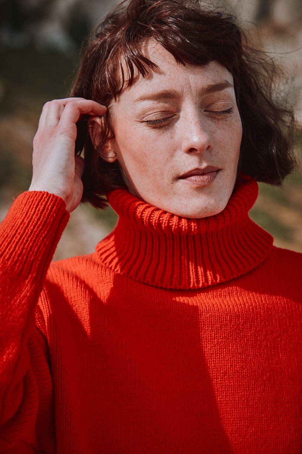 THÉRÈSE Sweater in Red - 100% Cruelty Free Merino Wool - L'Envers