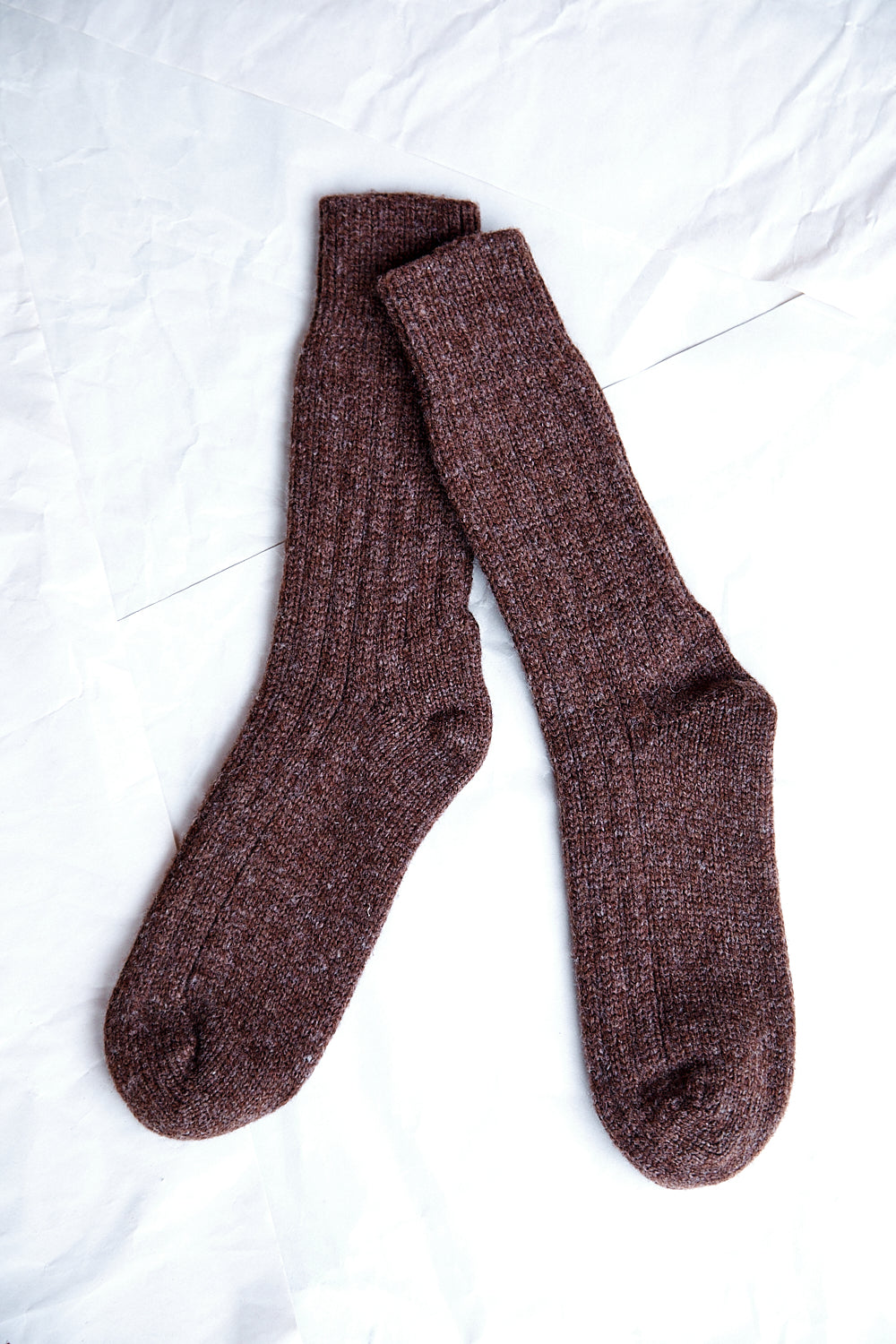 Chaussettes en laine BERTHE - Chocolat