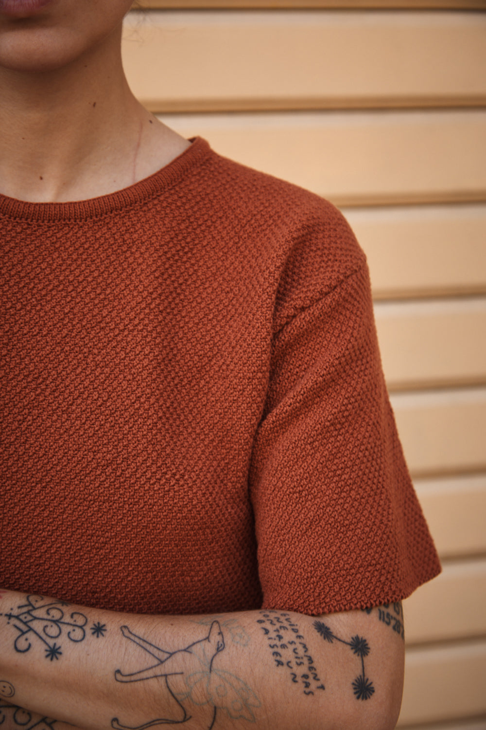 LÉA T-shirt à manches courtes en coton biologique - Terracotta