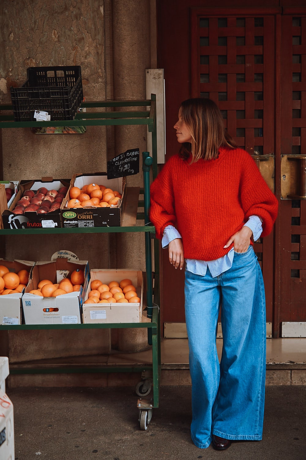 LUCIE Pull chauve-souris en rouge - Mohair Laine sans cruauté | L'Envers