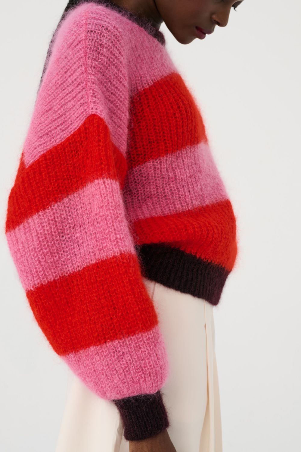 LUCIE Pull en mohair par Lucas du Tertre x L'Envers - Rouge-Fuschia