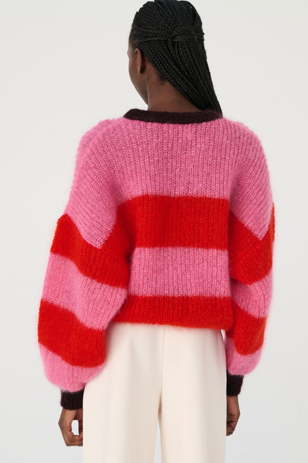 LUCIE Pull en mohair par Lucas du Tertre x L'Envers - Rouge-Rose